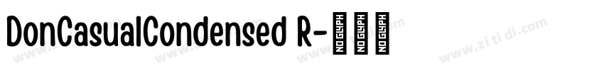 DonCasualCondensed R字体转换